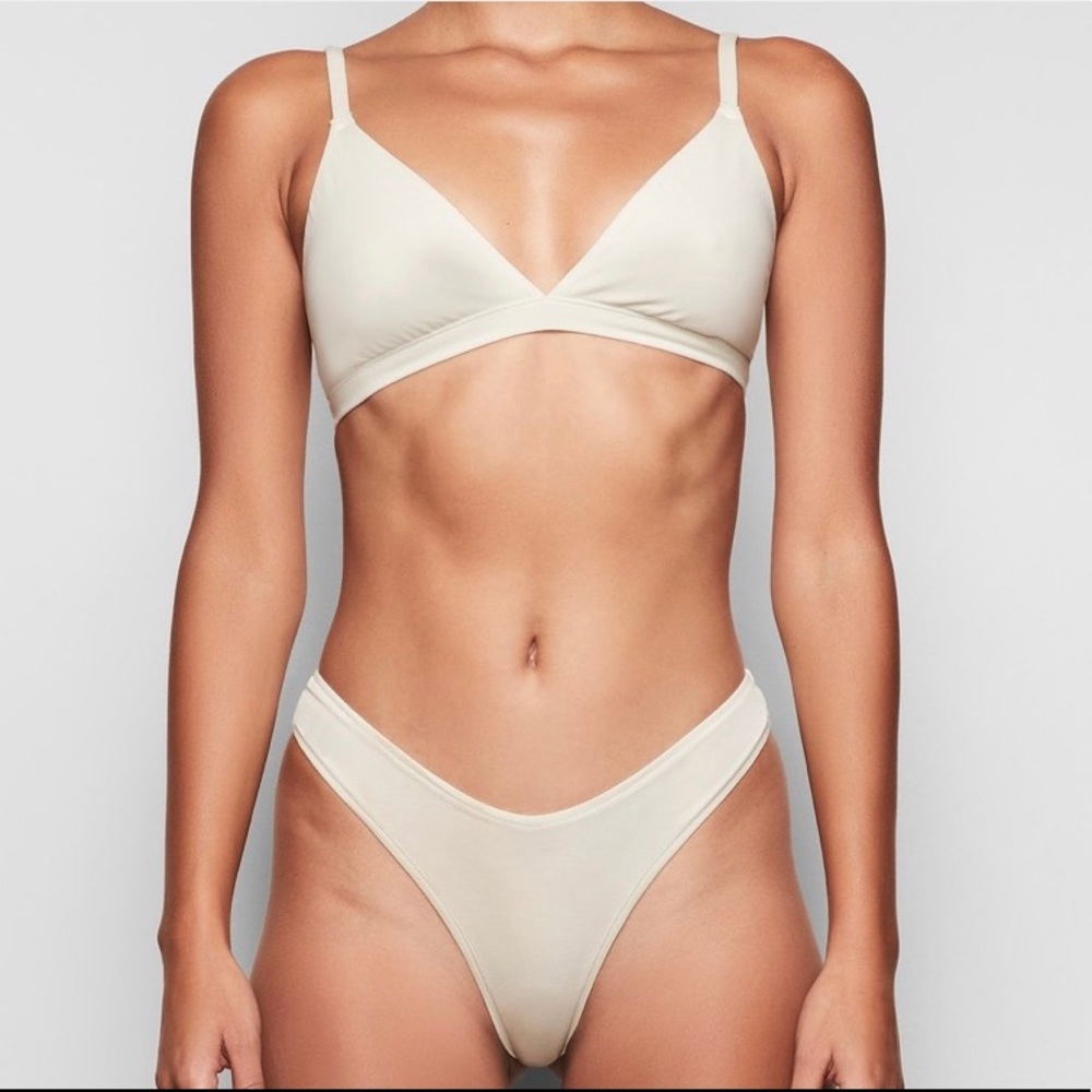 Skims Cotton Triangle Bralette XXS
